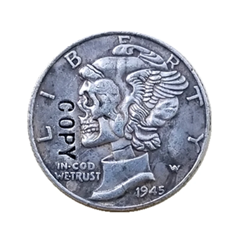 Хобо никелевая монета 1945 Mercury Dime КОПИЯ БЕСПЛАТНАЯ ДОСТАВКА|Безвалютные монеты| |