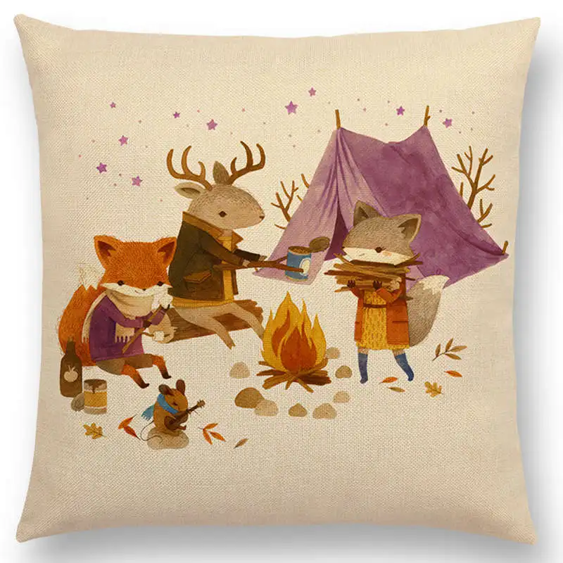 Лидер продаж лесные животные счастливая Повседневная жизнь белка лиса олень