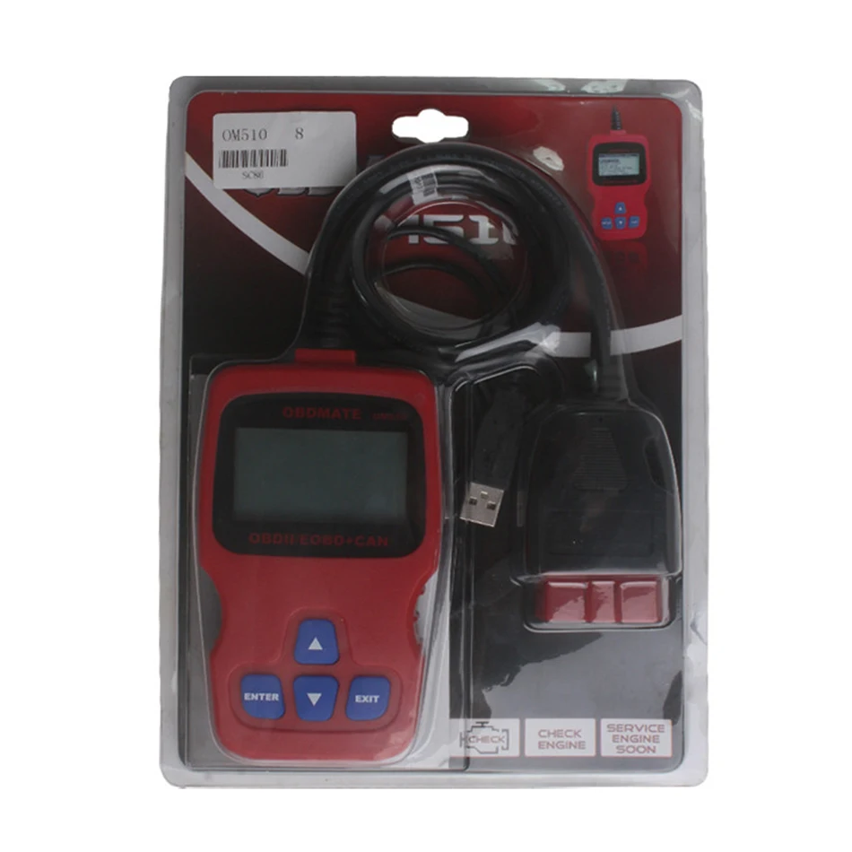 Лучший Оригинал Autophix OBDMATE OM510 OBD2 автомобильный диагностический инструмент A UDI OBDII