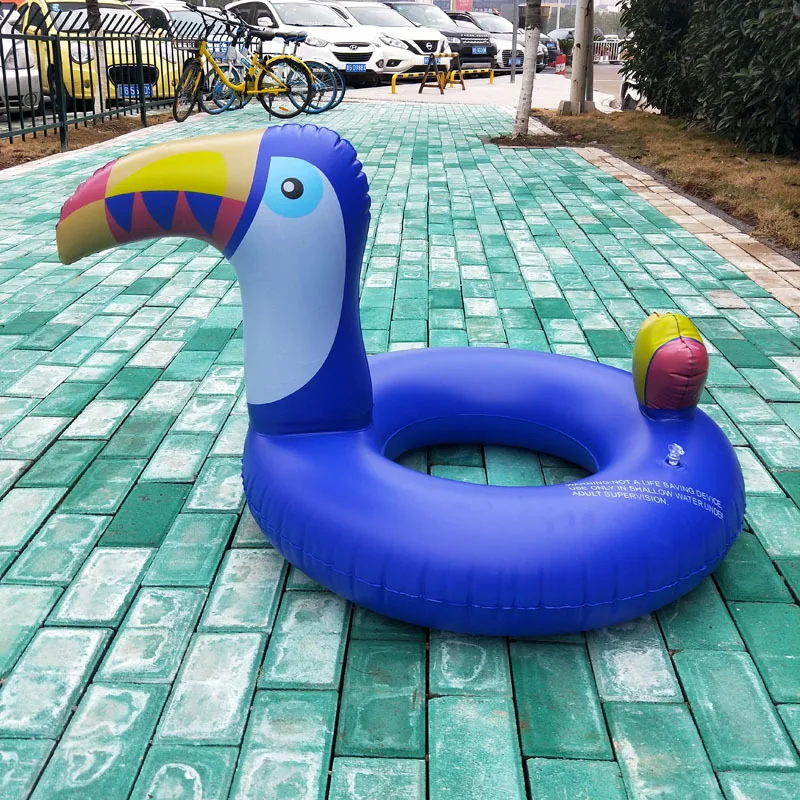 175*120 см гигантский синий надувной плавательный круг Toucan для женщин бассейн