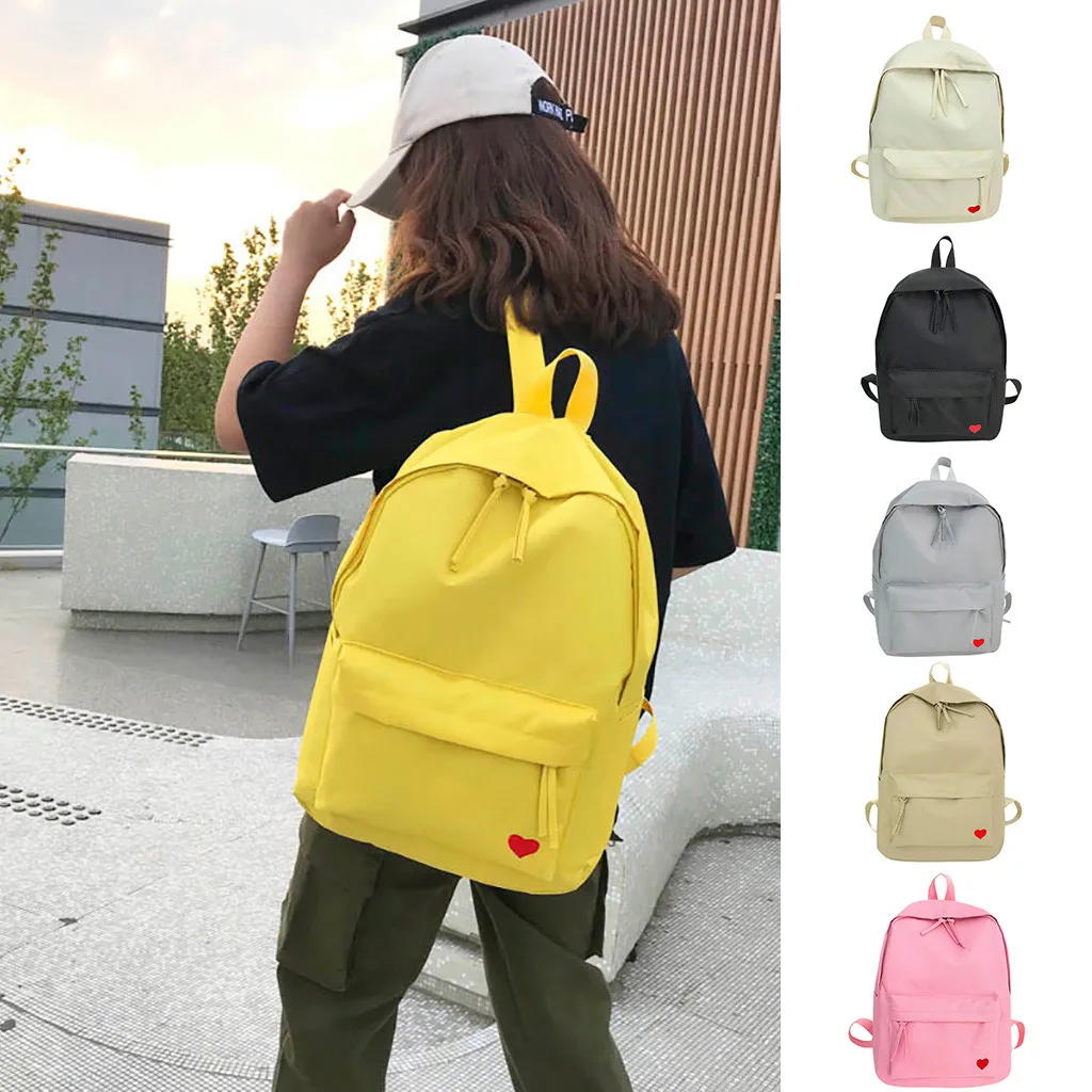 Водонепроницаемый женский рюкзак в японском стиле, однотонные рюкзаки Mochila Feminina Mujer, дорожная сумка для девочек-подростков, школьный ранец 7,2