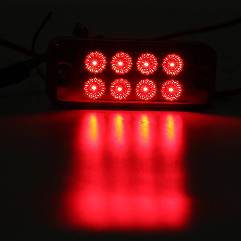 

2Pcs Car LED Side Marker Lights 12V 24V Truck Trailer Clearance Lamp 8LED Side Lamp