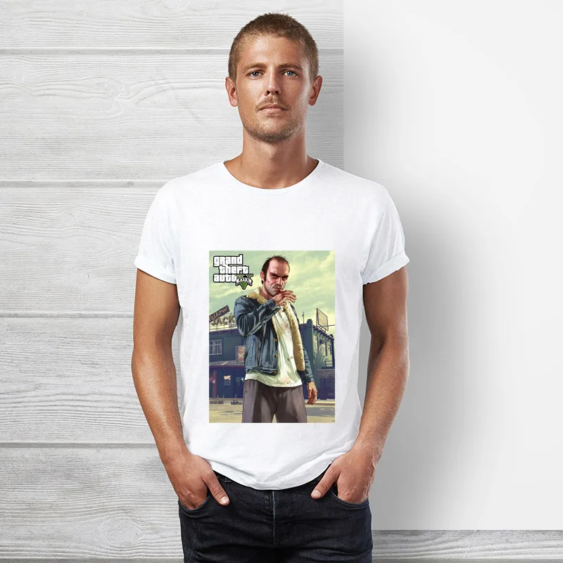 True reveler Мужская футболка с коротким рукавом Grand Theft Auto игровая GTA 5 Vice City Летняя