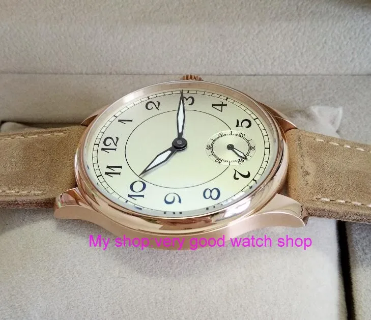 Часы мужские механические 44 мм с белым циферблатом | Наручные часы