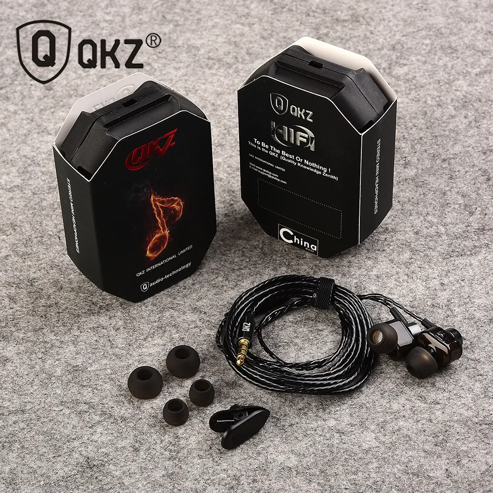 QKZ DM8 наушники двойной блок привода в ухо 3 5 мм разъем хендсфри гарнитура с