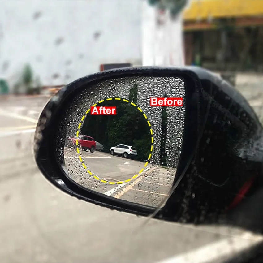 Авто товары непромокаемый автомобильный зеркало заднего вида наклейки пленка анти туман прозрачное окно прозрачная защита нано привод безопасности