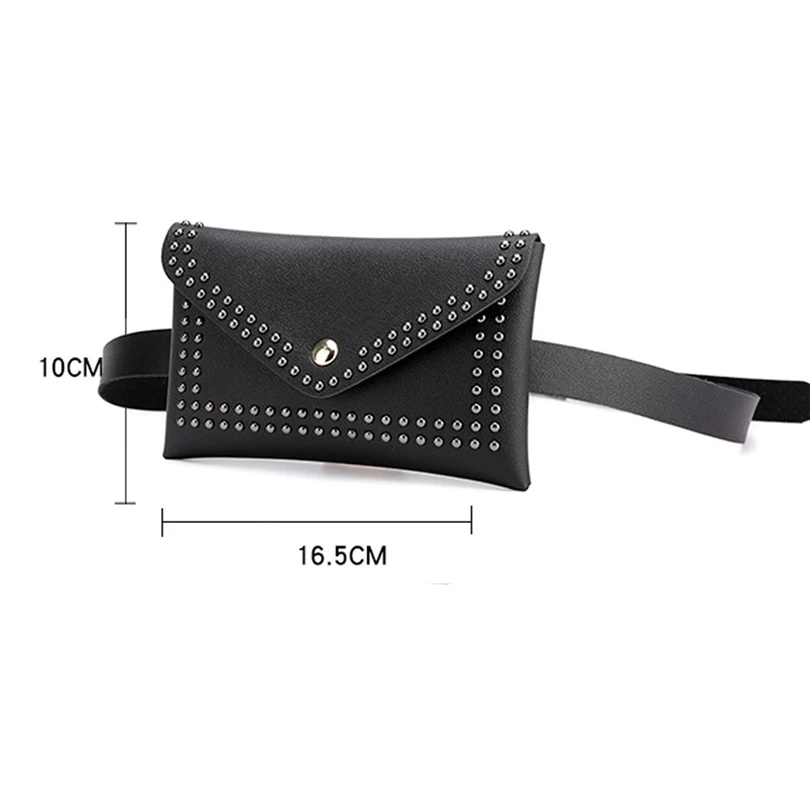 

Simple Female Daily Bag Fashion Women Outdoor Rivets Hasp Solid Color Messenger Bag Chest Bag Waist Bag borse da donna A50