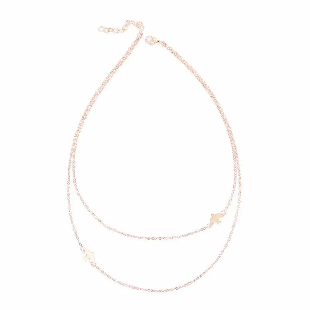 ALIUTOM новинка хит Двухслойное ожерелье с голубями простое птицами цепочка для