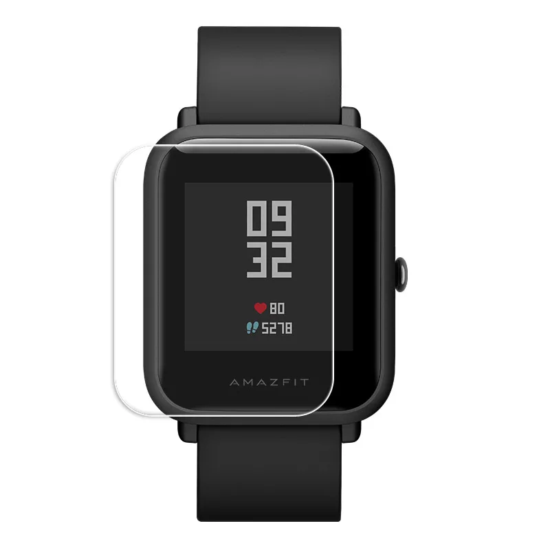 Amazfeel 5 шт. для Amazfit bip защитная пленка прозрачная для xiaomi huami amazfit bip защитная пленка не закаленное стекло
