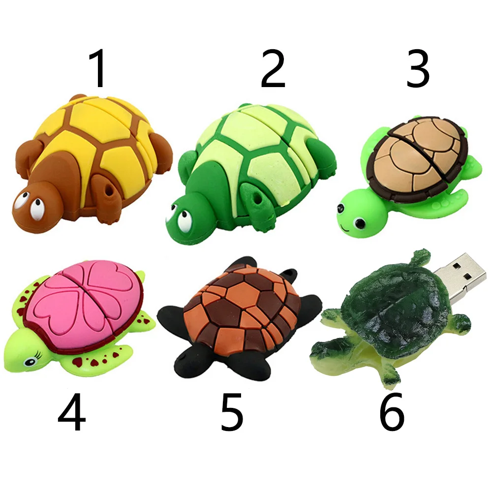 

USB Flash Drive Tortoise Pen Drive 4GB 8GB 16GB 32GB 64GB 128GB Cartoon Animal Turtle USB Flash Pendrive Memory Stick Disk Gifts