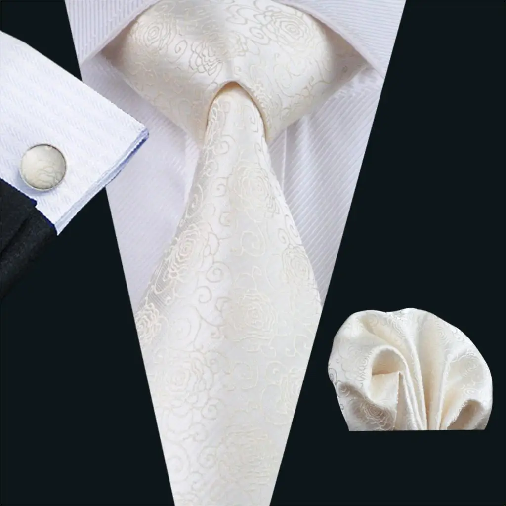 Мужской комплект из галстука и запонок с цветочным принтом|neck tie|silk neck tiesties for men |
