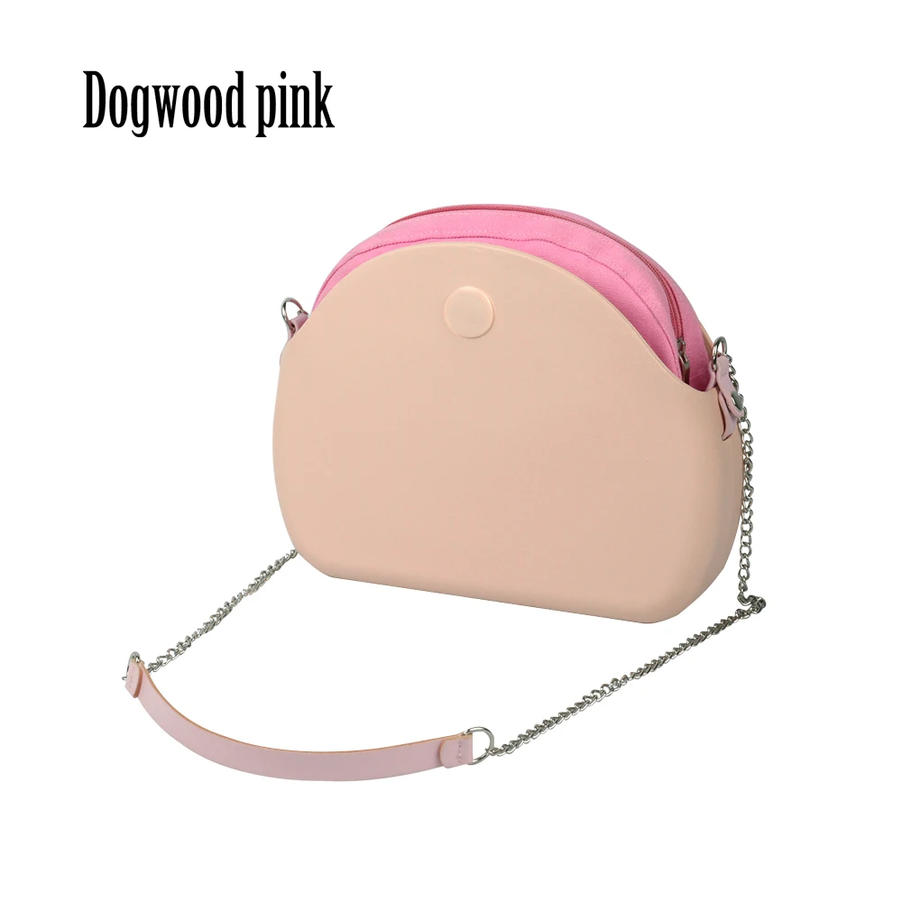 dogwood pink Tanqu New O bag moon light Body with long chain waterproof inner pocket bag rubber silicon O moon light Obag women handbag - Цвет: dogwood pink