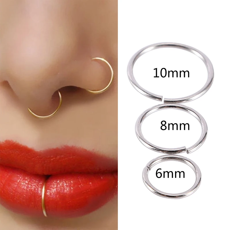 1 шт. Genenic кольцо-гвоздик из хирургической стали для носа для женщин Зажим для тела кольцо для перегородки Пирсинг-зажим ювелирные изделия подарок