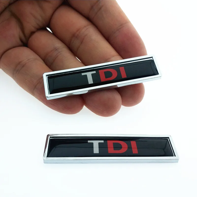 2 шт./лот 3D металлическая боковая эмблема крыло красный TDI Автомобильная наклейка