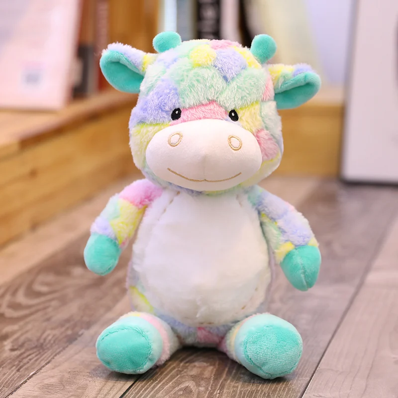 30-90CM Kawaii Rainbow Deer Plush Toys Cute Cartoon Animal Giraffe Dolls Stuffed Soft for Children Baby Birthday Gifts | Игрушки и хобби