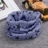 Серый Новинка зимы модная детская одежда длинное теплое пальто со звездным принтом снуд на открытом воздухе шею дети теплый шарф для девочек, для мальчиков шарфы с рисунком цветов, лидер продаж - Цвет: Серый