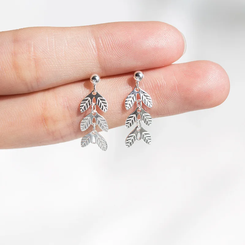 Серьги женские из серебра 925 пробы корейские декоративные серьги с
