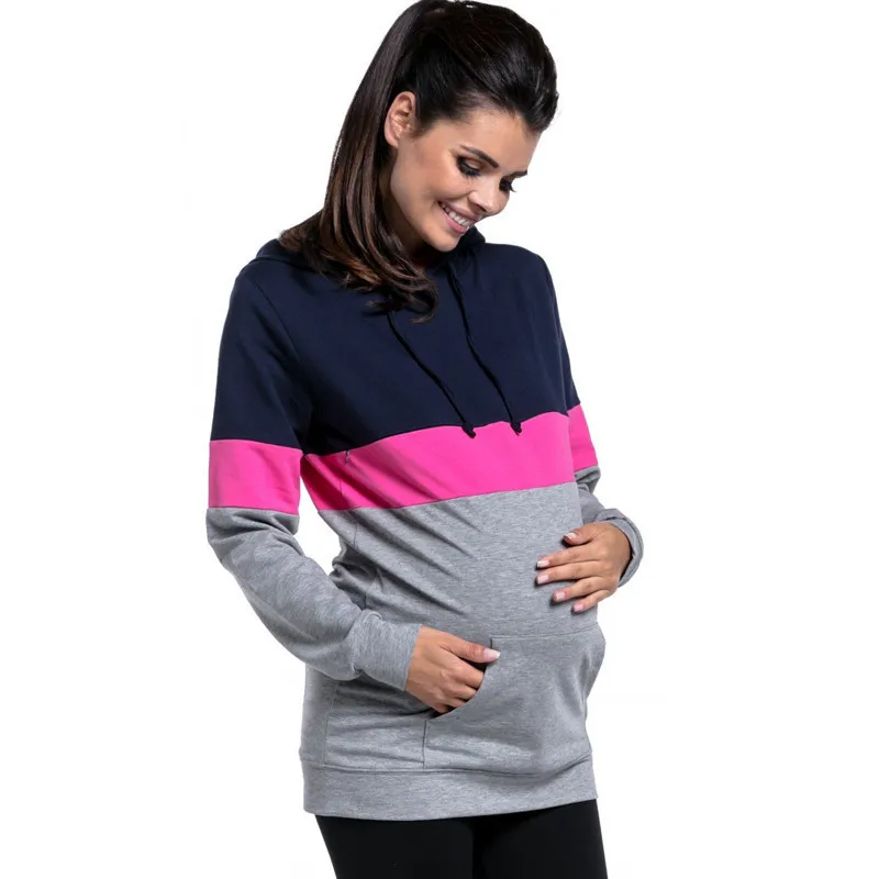 More Function Breastfeeding Clothing Lactation Woman Long Sleeve Top Nursing Pregnant Clothes Pregnancy Tshirt Maternity Tops | Мать и