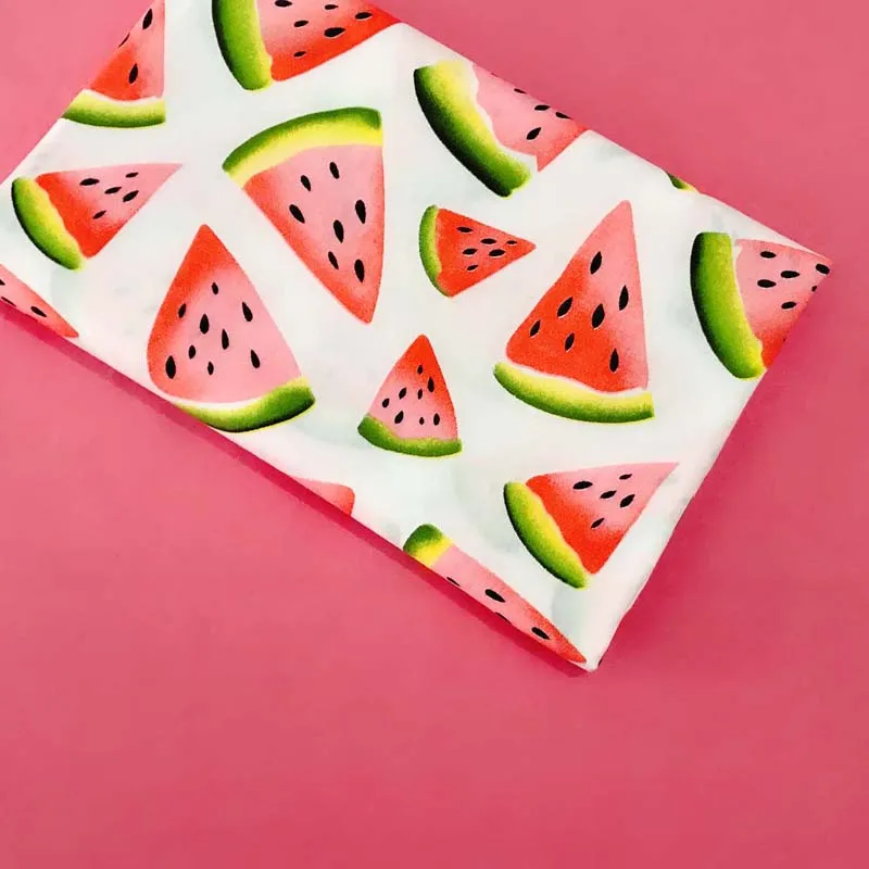 160CM*50CM cotton cloth fruit red watermelon pink dots solid brick fabric for DIY crib bedding cushion dress handwork decor | Дом и сад