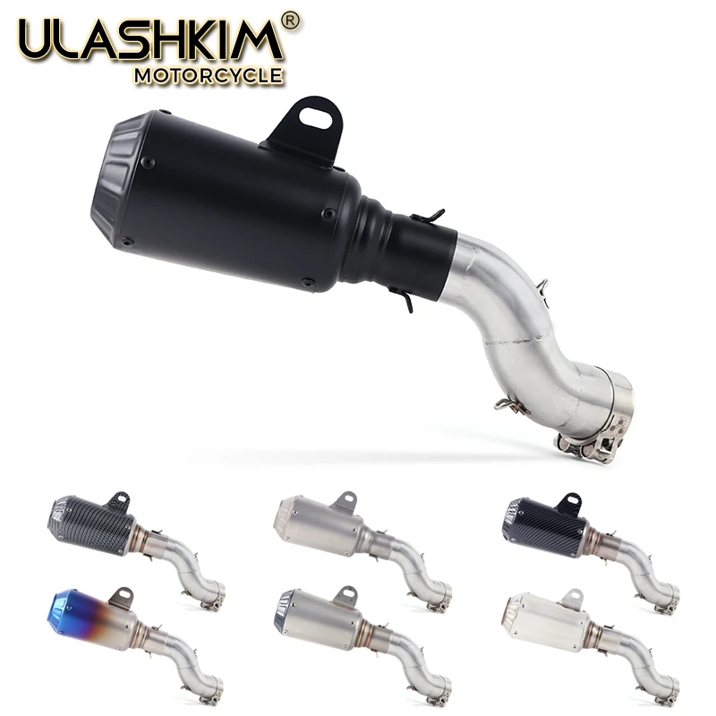 Motorcycle Exhaust Middle Pipe Muffler Full System Pipe Pipe Tube Slip On For Kawasaki Z900 Z 900 2017 2018 2019