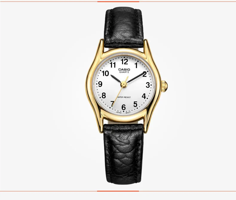 CASIO Часы женские роскошные Брендовые повседневные ультра тонкие кварцевые кожаные серебряные часы подарок 3 бар водонепроницаемые Relojes Mujer LTP-1094E-1A