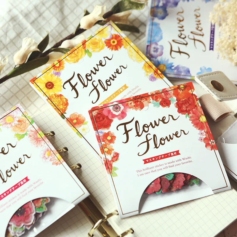 Японский стиль золотые Цветочные растения декоративные наклейки Клейкие DIY