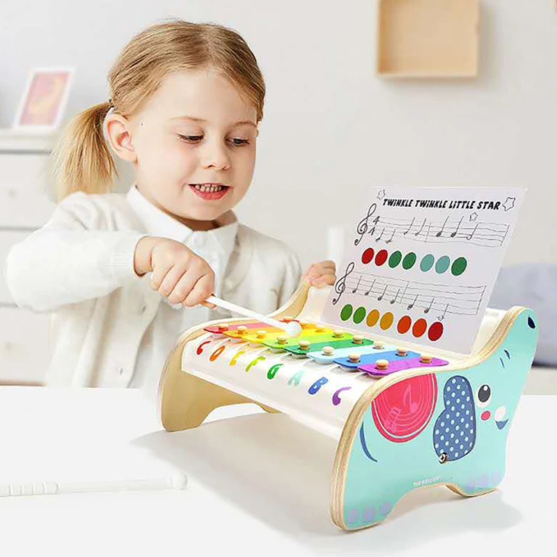 Искусственный детский деревянный ксилофон детские музыкальные забавные игрушки