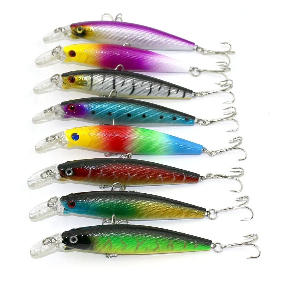 

16pcs New Minnow Fishing Lure 11.5cm 15.2g 4# Hooks Hard Plastic Swim Bait Isca Artificial Fishing Tackle Carp Fishing Lures