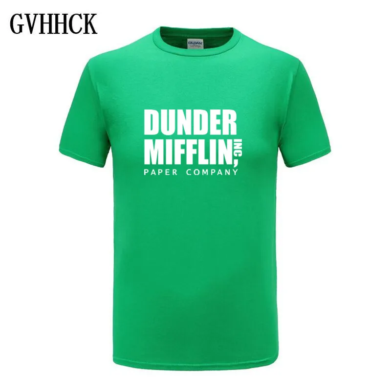 Топ Мода 2019 мужская с коротким рукавом Офис ТВ шоу даундер Миффлин бумага