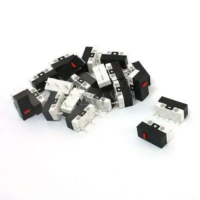 20 шт. SPDT NO + NC Кнопка с самовозвратом микропереключатель 0.005A 30VDC для