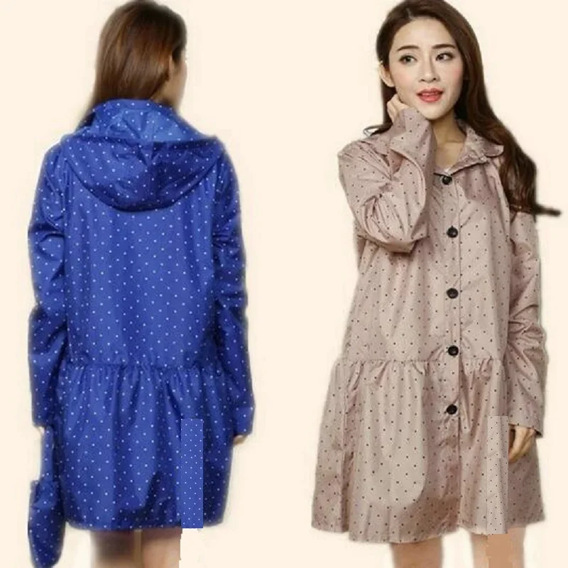 Модный женский дождевик с капюшоном длинный дышащий пончо для взрослых походный