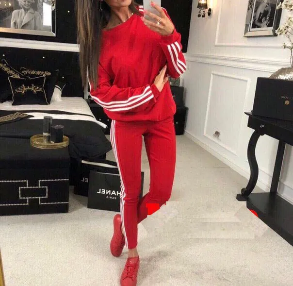 Autumn Winter Active Women Running Suit Leisure High Waist Top+pants 2 Piece Fitness Jogging Flex Mujer Leggings | Спорт и