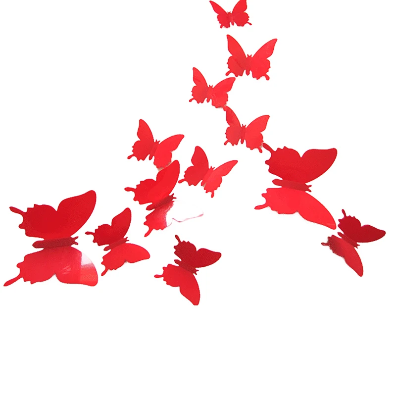 12Pcs Chic 3D Butterfly Decals Wall Sticker Butterflies Decor Art DIY Home | Дом и сад