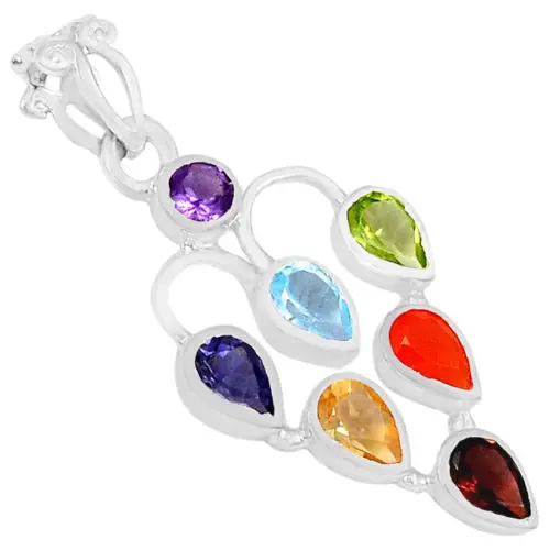 

Chakra Pendant 100% 925 Sterling Silver Jewelry Jewellery CP131