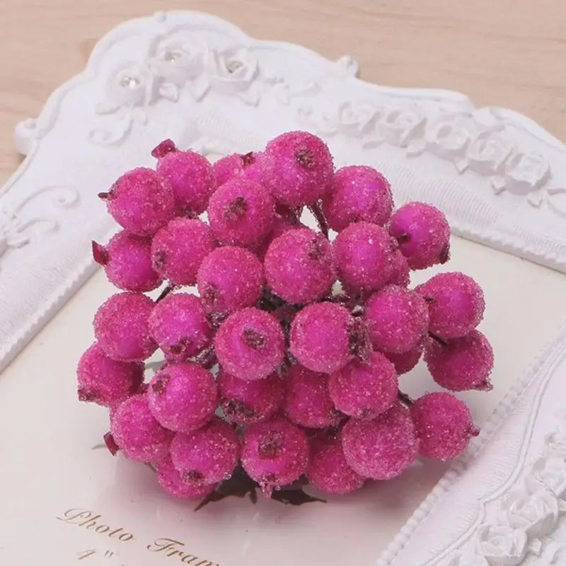 Мини поддельные пены небольшой искусственные ягоды тычинки Cherry фрукты жемчуг