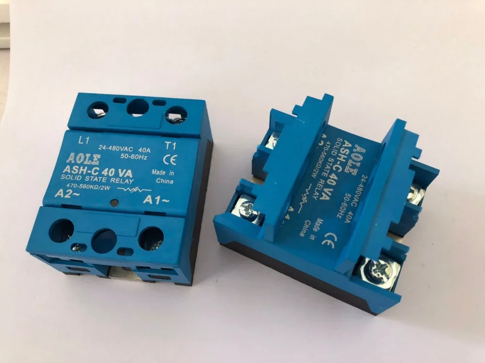 Твердотельный релейный модуль ASH-C 40VA 40A /250V потенциометр Extermal control вход 24-480VAC |