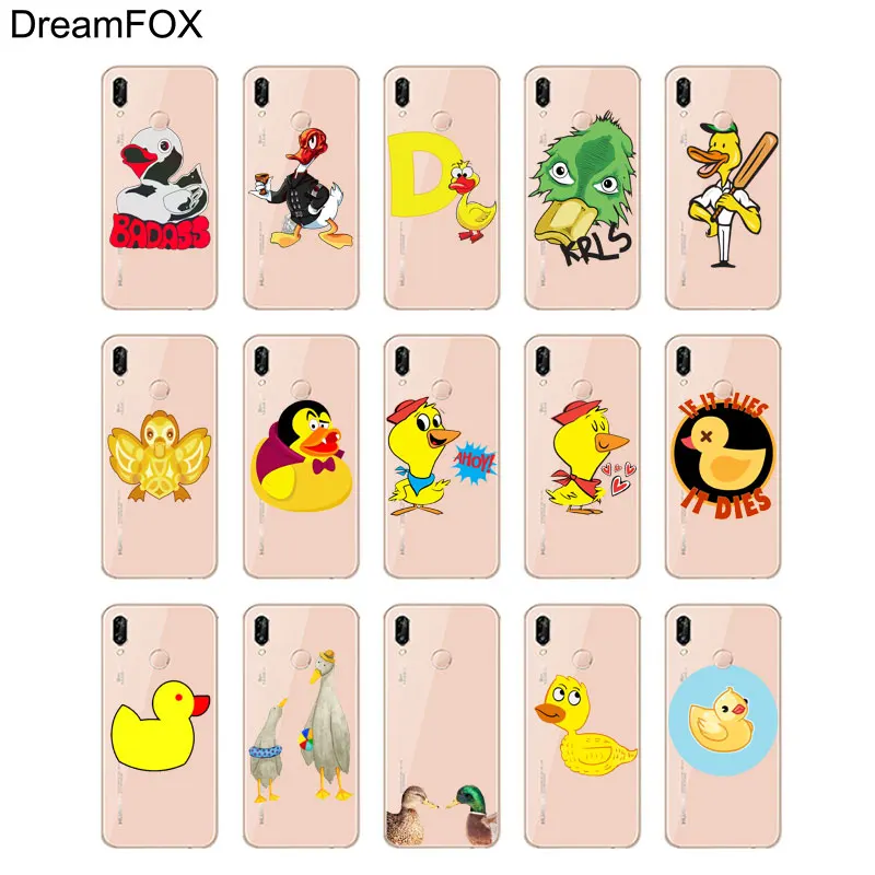 DREAMFOX K287 утка Мягкие TPU силиконовый чехол для huawei Honor 6A 6C 7X9 10 P20 Lite Pro P Smart |