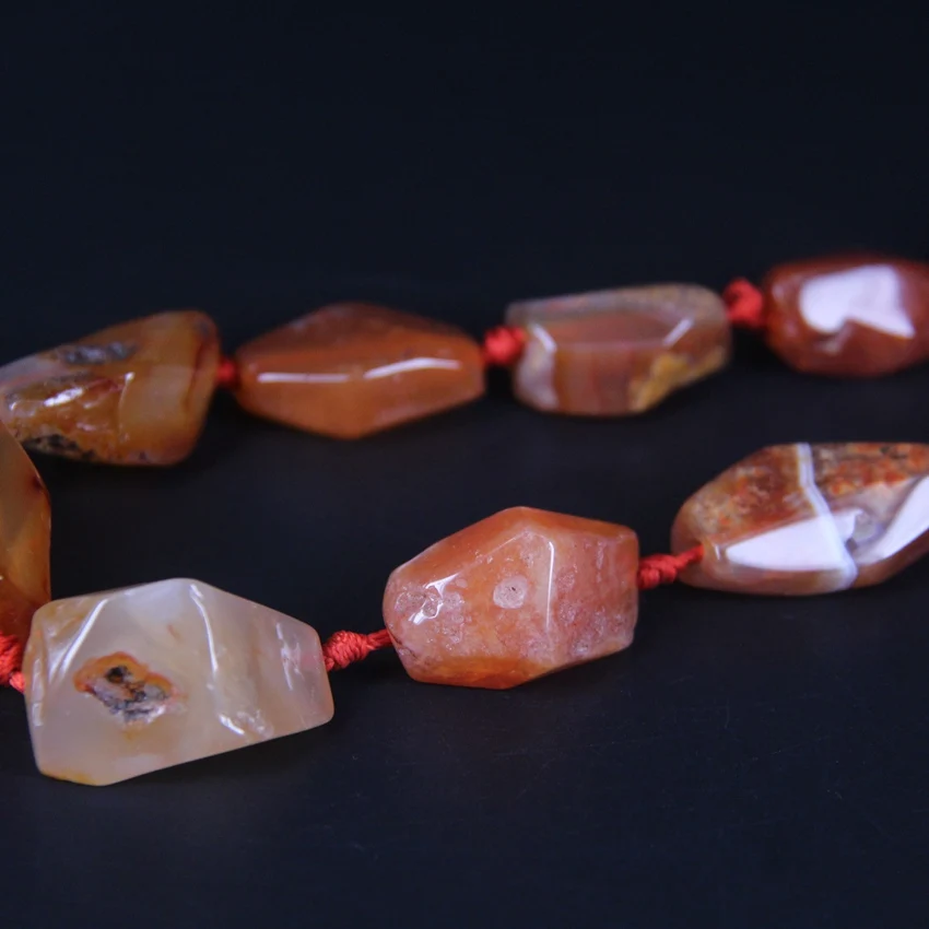 Ограненные Агаты натурального красного цвета 15 5 дюйма/нитка незакрепленные