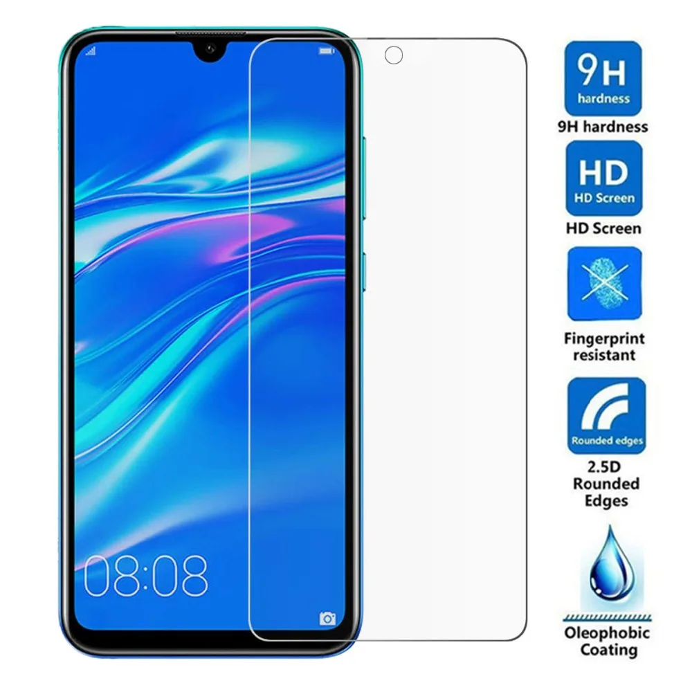 

2pcs Tempered Glass for Huawei Honor 10i 8A 10 Lite 8C 8X Play P20 P30 Pro P Smart 2019 Protective Film Screen Protector