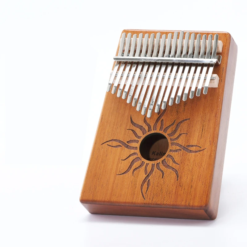 Protable Piano 17 Keys Kalimba Thumb Piano Made By Single Board High-Quality Wood Mahogany Body Musical Instrument