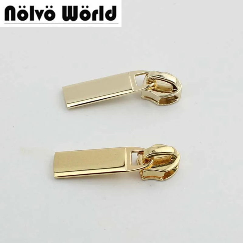 100 компл./лот 6 цветов 5# DIY нейлоновая головка на молнии+ бегунок застёжки молнии металлическое покрытие аксессуар для сумок, одежды ткань 10 комплектов