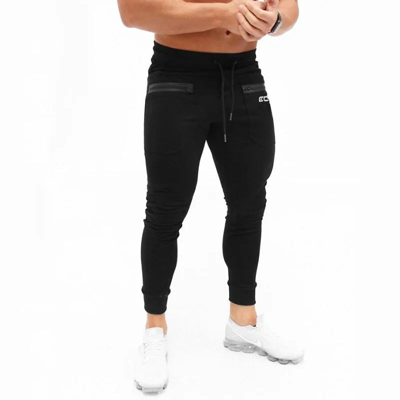 2018 Новый Осень Jogger Штаны Для мужчин хлопок лоскутное пот установлены