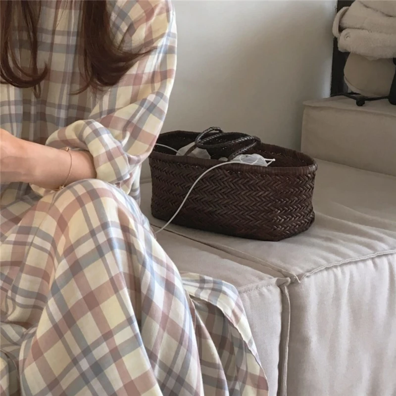 Женское весеннее длинное клетчатое Бандажное платье с длинным рукавом макси Vestidos винтажное свободное платье размера плюс Femme Sukienki Jurken Vestiti Donna