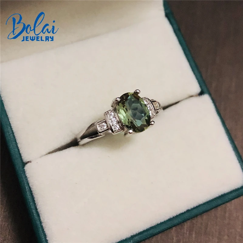 Bolai, Настоящее серебро 925 пробы, меняющее цвет, diaspore 1.2ct, драгоценный камень zultanit, хорошее ювелирное изделие, свадебные кольца для женщин, подарок