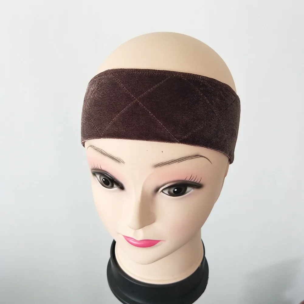 Новое поступление коричневый цвет нескользящая регулируемая лента для парика