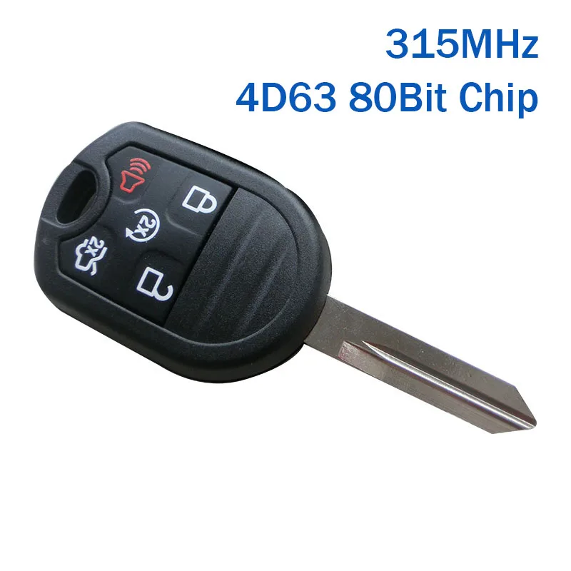 5 кнопок дистанционного ключа Fob для Ford Explorer Windstar 315/433 МГц с 4D63 80bit чип FCC: CWTWB1U793 |