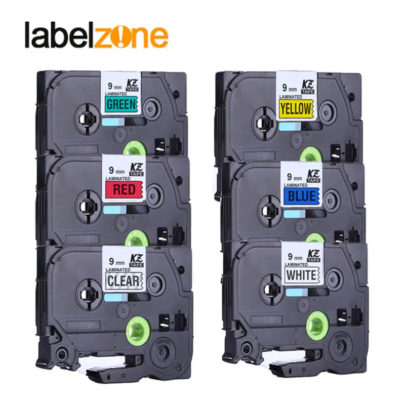 Разноцветная фотоэтикетка Tze121 9 мм совместимая с Brother p touch Tze Φ Tz421 Tz 521 Tze721|Ленты