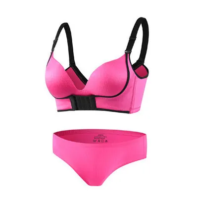 red-bra set Jerrinut, сексуальные бюстгальтеры для женщин, супер пуш-ап бюстгальтер, нижнее белье, женское нижнее белье, бюстгальтер, маленькая грудь, становится большой грудью, бесшовный бюстгальтер без косточек - Цвет: red-bra set