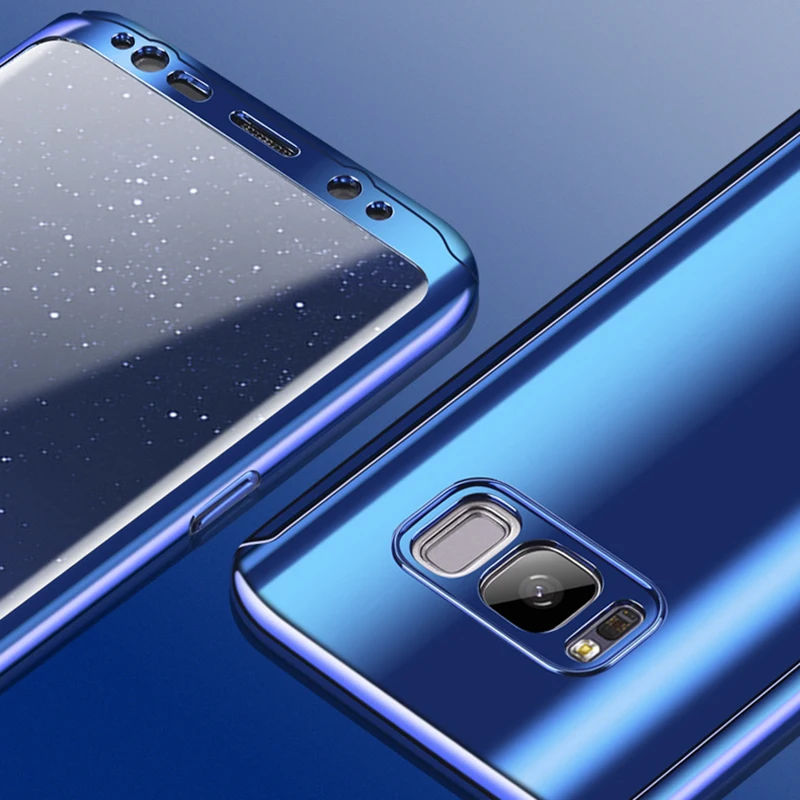 Mirror Case for Samsung Galaxy S9 Plus S7 Full Hard Cover with Tempered Glass Phone S8 Note 8 |