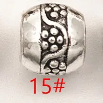 Style 15 20 штук в Балийском Стиле Тибетский серебристый металлический бусины-вставки из сплава бусины с большим отверстием для DIY для изготовления украшений вручную браслеты аксессуары - Цвет: Style 15